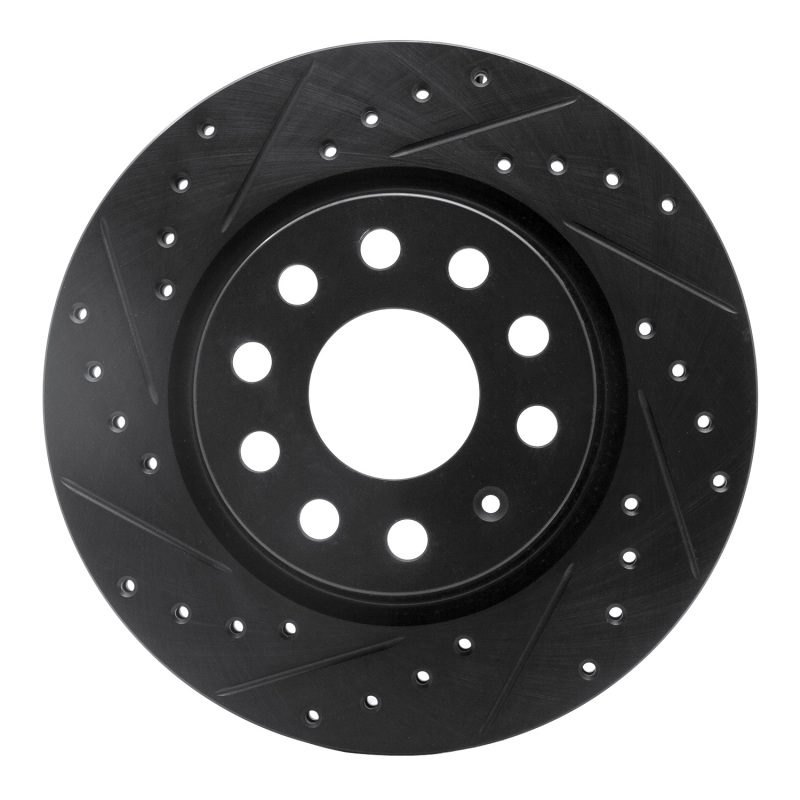 Picture of R1 05-15 Volkswagen BORA (Mexico) Front Left Drilled & Slotted Black Brake Rotor