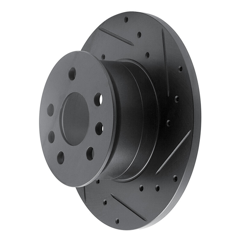 Picture of R1 72-78 Volkswagen Type 2 Front Right Drilled & Slotted Black Brake Rotor