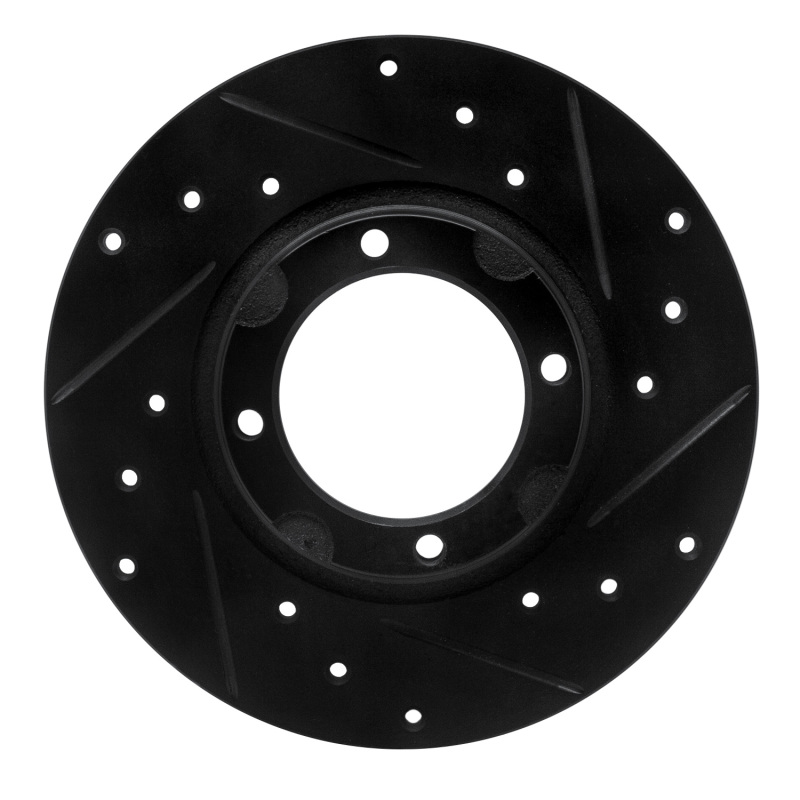 Picture of R1 80-82 Toyota Tercel Front Right Drilled & Slotted Black Brake Rotor