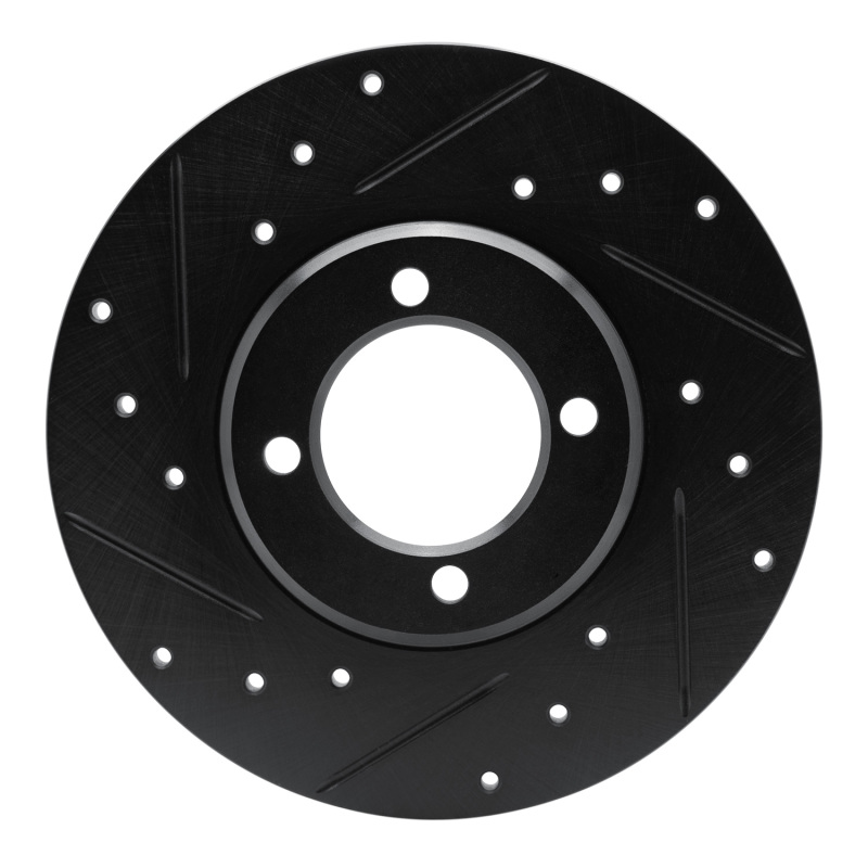 Picture of R1 70-79 Toyota Carina Front Left Drilled & Slotted Black Brake Rotor