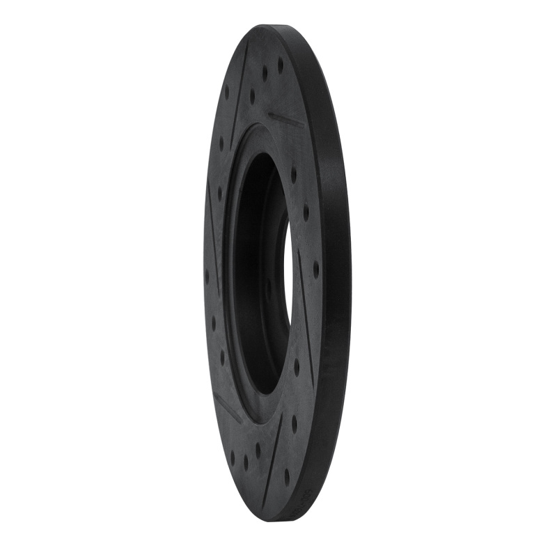 Picture of R1 80-83 Toyota Corolla (US/Canada) Front Right Drilled & Slotted Black Brake Rotor