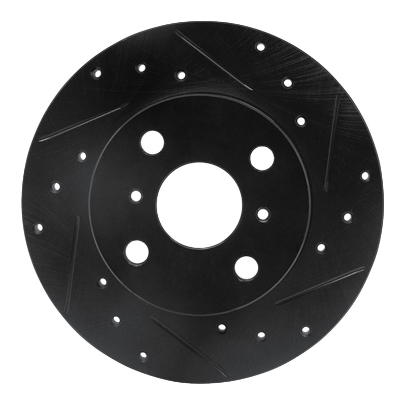 Picture of R1 84-88 Chevrolet Nova Front Right Drilled & Slotted Black Brake Rotor