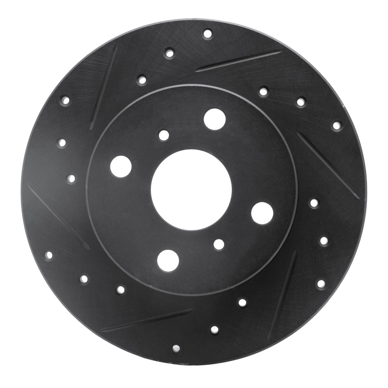 Picture of R1 84-88 Chevrolet Nova Front Left Drilled & Slotted Black Brake Rotor