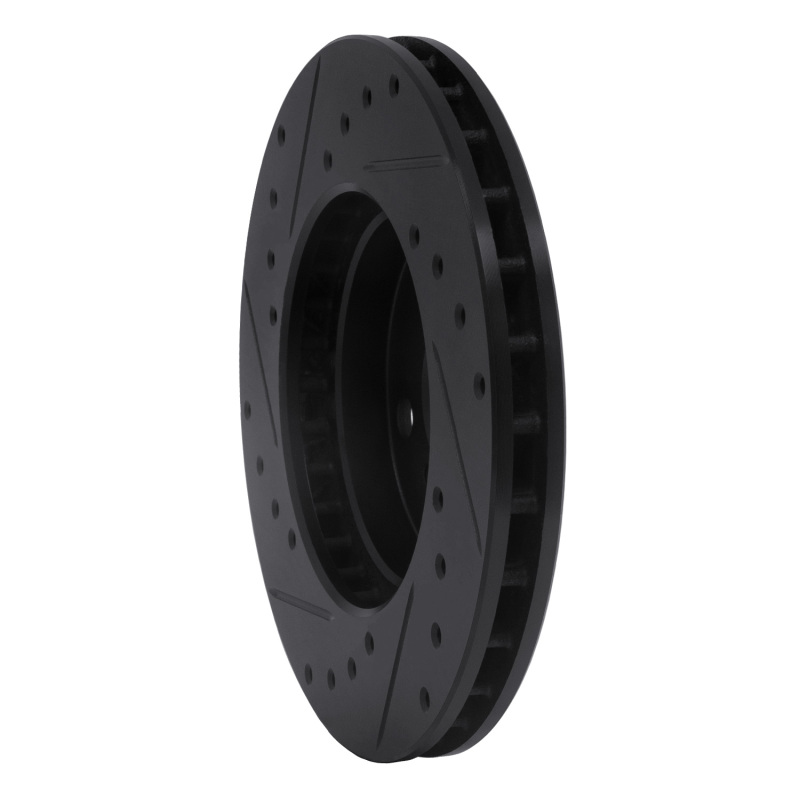 Picture of R1 88-93 Toyota Celica Front Right Drilled & Slotted Black Brake Rotor