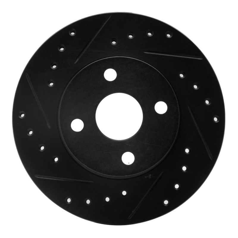 Picture of R1 92-95 Toyota Paseo Front Left Drilled & Slotted Black Brake Rotor