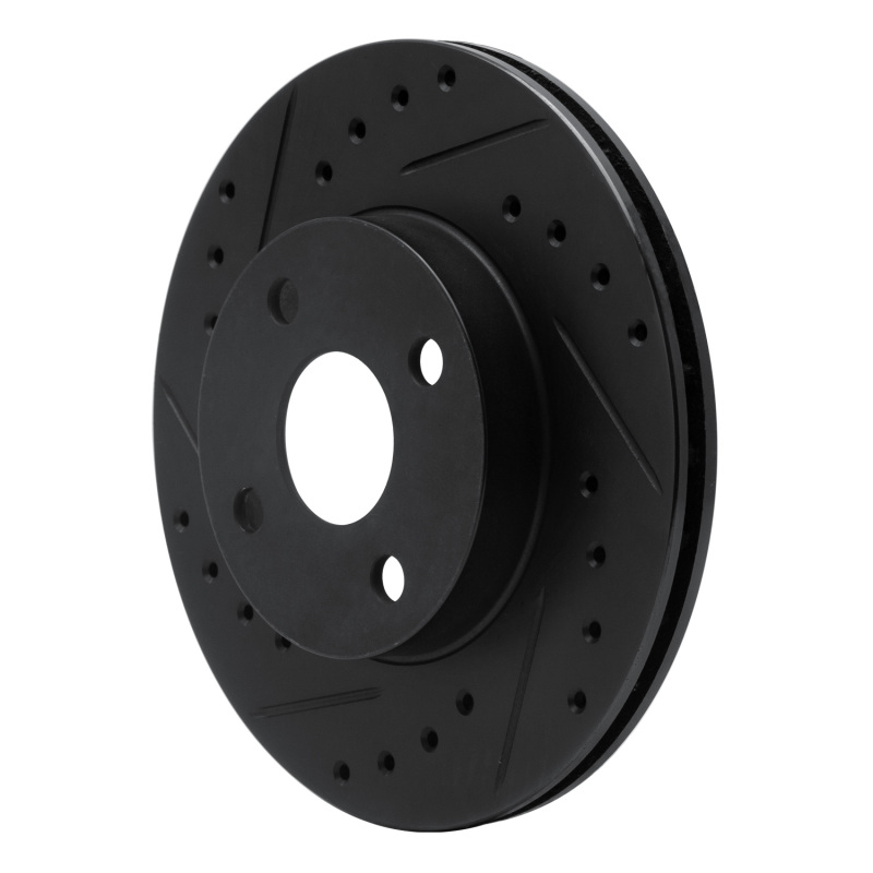 Picture of R1 92-95 Toyota Paseo Front Left Drilled & Slotted Black Brake Rotor