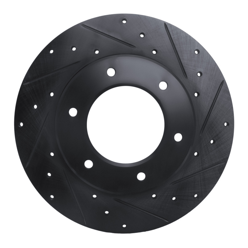 Picture of R1 79-80 Toyota Pickup Front Right Drilled & Slotted Black Brake Rotor