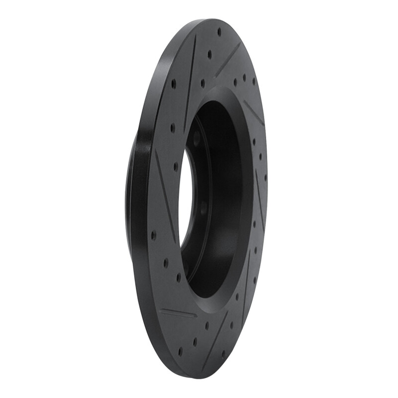 Picture of R1 81-85 Toyota 4Runner Front Right Drilled & Slotted Black Brake Rotor