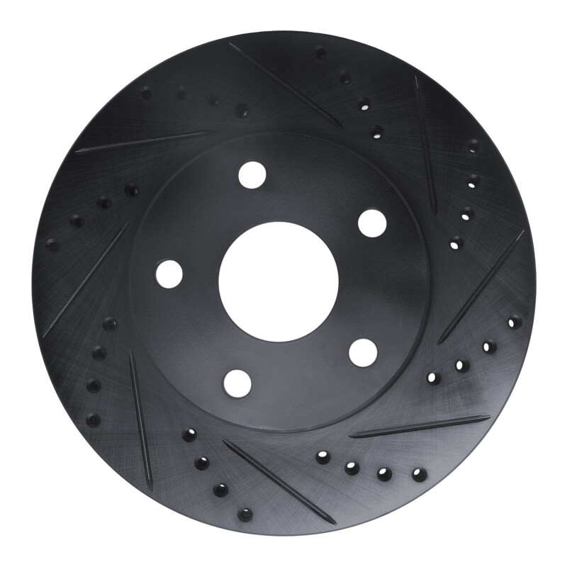Picture of R1 91-97 Toyota Previa Front Right Drilled & Slotted Black Brake Rotor