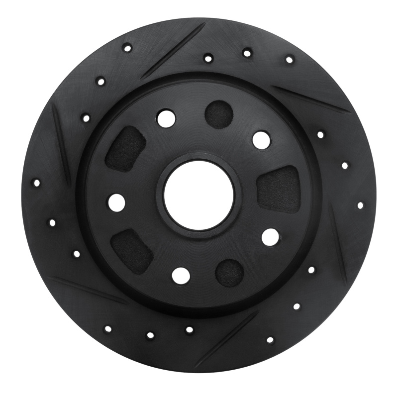 Picture of R1 88-92 Ford Probe Rear Left Drilled & Slotted Black Brake Rotor