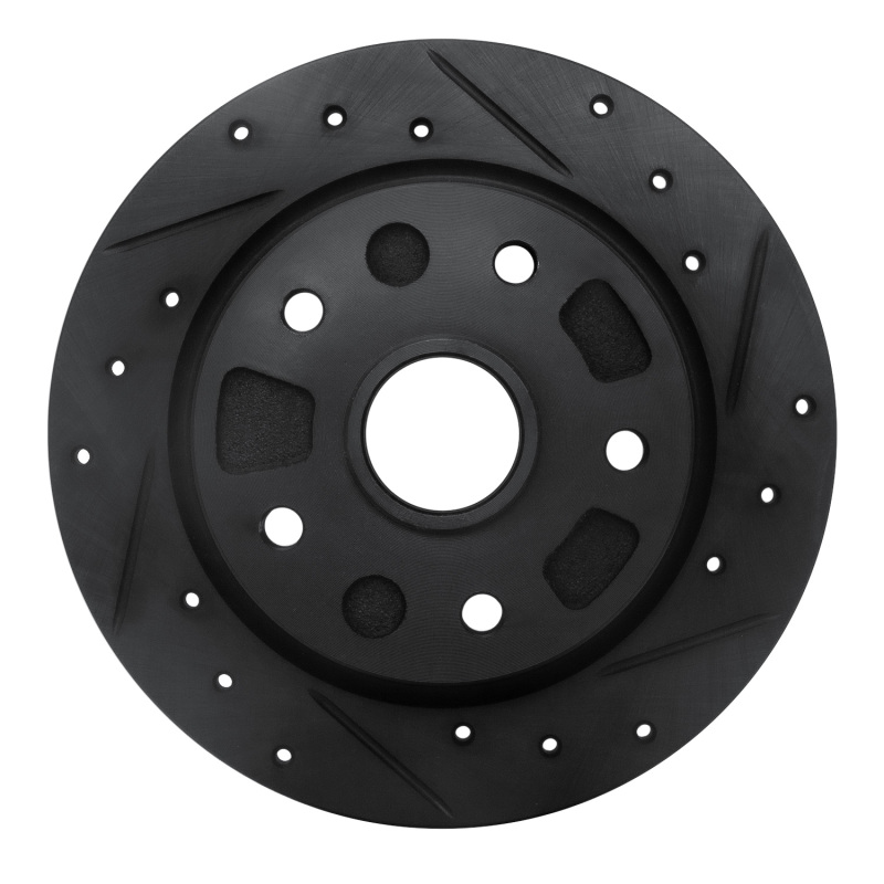 Picture of R1 88-92 Ford Probe Rear Right Drilled & Slotted Black Brake Rotor