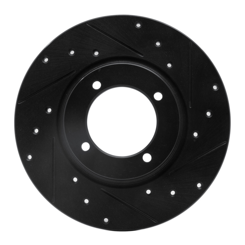 Picture of R1 74-84 Ford COURIER (USA/Canada) Front Right Drilled & Slotted Black Brake Rotor