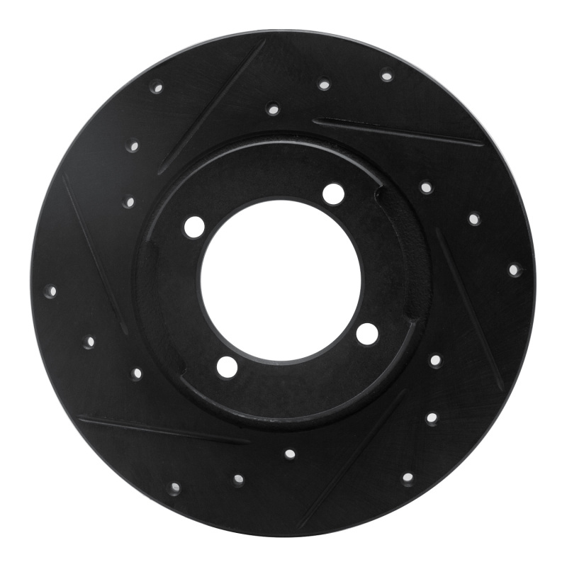 Picture of R1 82-84 Mazda B2000 Front Left Drilled & Slotted Black Brake Rotor