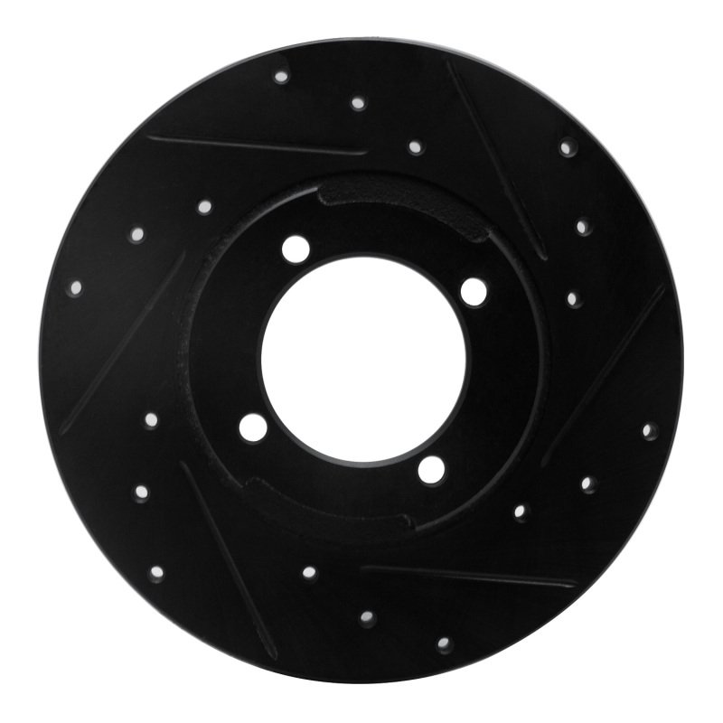 Picture of R1 82-84 Mazda B2000 Front Right Drilled & Slotted Black Brake Rotor