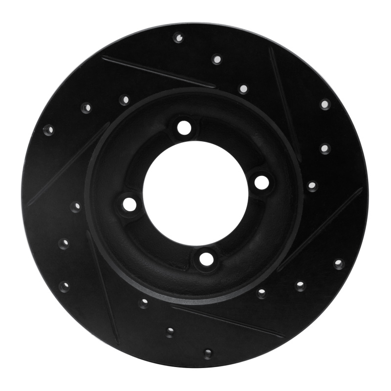 Picture of R1 82-84 Mazda B2000 Front Left Drilled & Slotted Black Brake Rotor