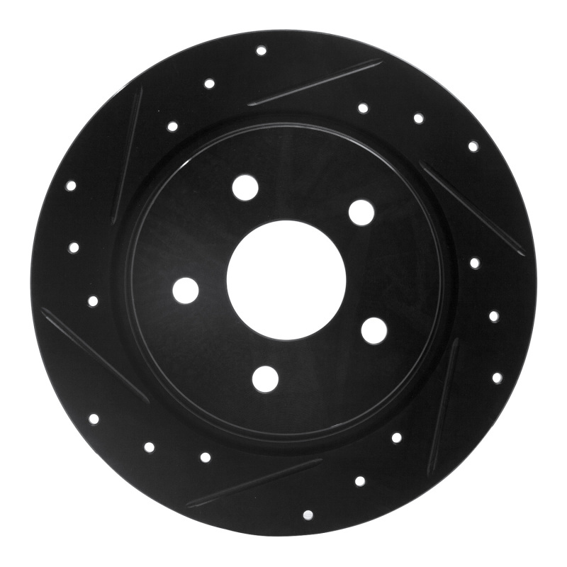Picture of R1 00-06 Rover 75 (Mexico) Rear Left Drilled & Slotted Black Brake Rotor