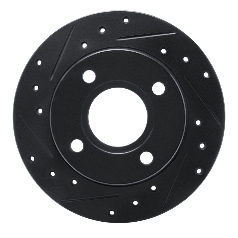 Picture of R1 96-04 Ford Fiesta (Mexico) Front Left Drilled & Slotted Black Brake Rotor