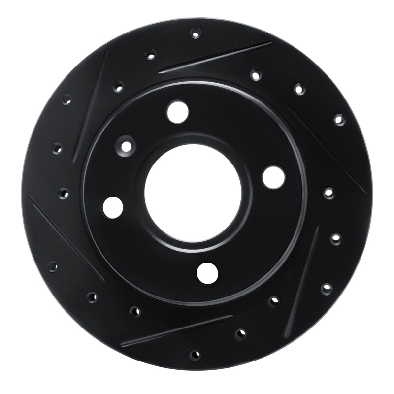 Picture of R1 96-15 Ford Fiesta (Mexico) Front Left Drilled & Slotted Black Brake Rotor