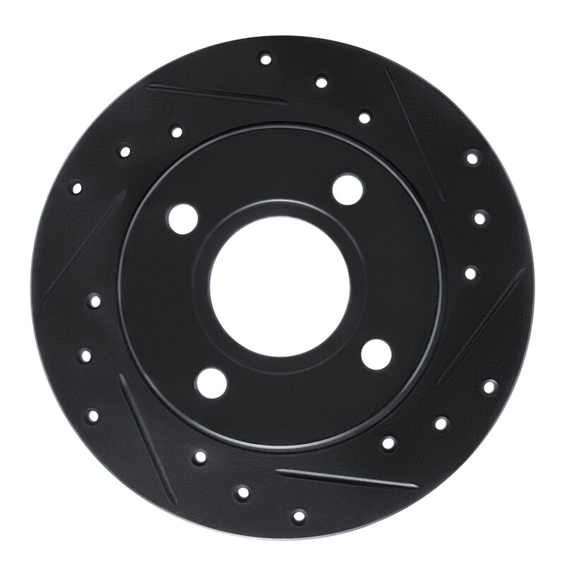 Picture of R1 96-04 Ford Fiesta (Mexico) Front Right Drilled & Slotted Black Brake Rotor