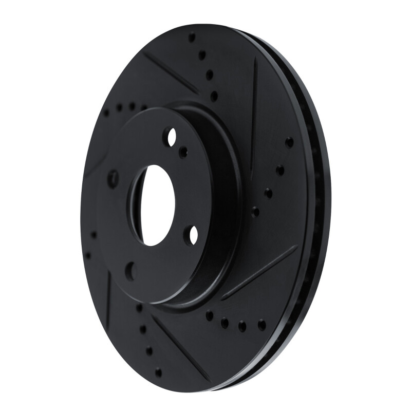 Picture of R1 16-25 Mazda 2 (Mexico) Front Right Drilled & Slotted Black Brake Rotor