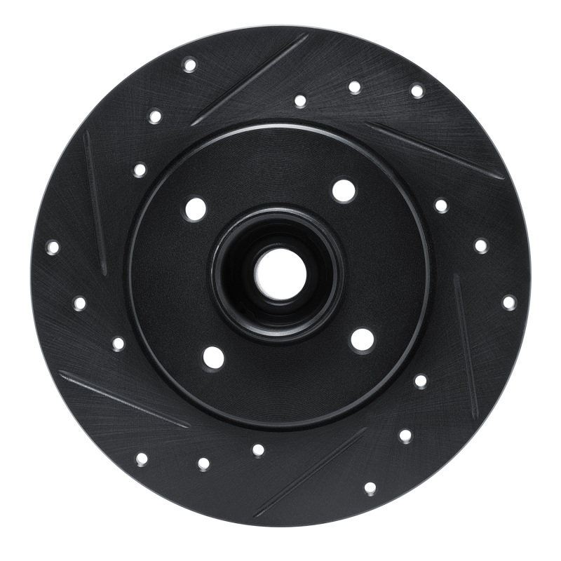 Picture of R1 02-10 Renault CLIO (Mexico) Rear Left Drilled & Slotted Black Brake Rotor