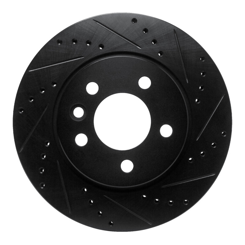 Picture of R1 10-17 Volkswagen AMAROK (Mexico) Front Right Drilled & Slotted Black Brake Rotor