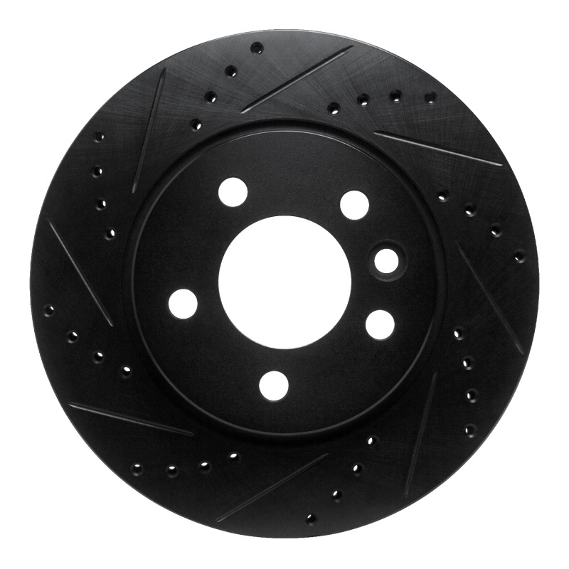 Picture of R1 10-17 Volkswagen AMAROK (Mexico) Front Left Drilled & Slotted Black Brake Rotor