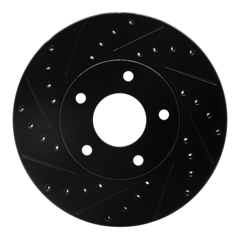 Picture of R1 02-07 Nissan X-Trail (Mexico) Front Left Drilled & Slotted Black Brake Rotor
