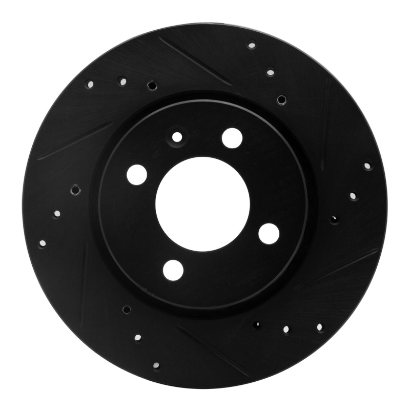 Picture of R1 09-17 Volkswagen SAVEIRO (Mexico) Front Right Drilled & Slotted Black Brake Rotor