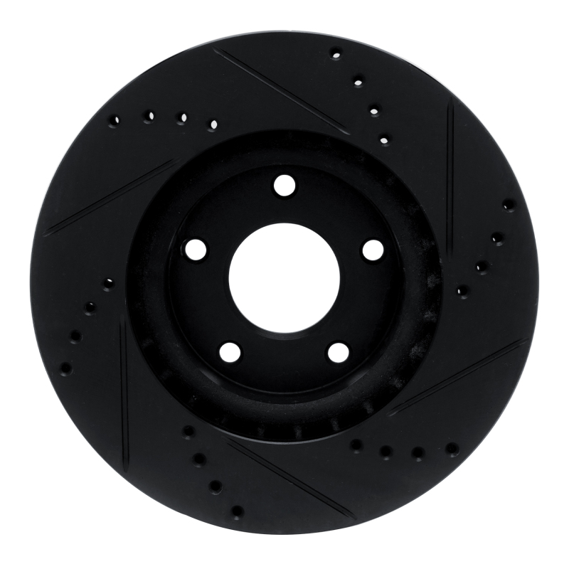 Picture of R1 10-14 Renault SAFRANE (Mexico) Front Left Drilled & Slotted Black Brake Rotor