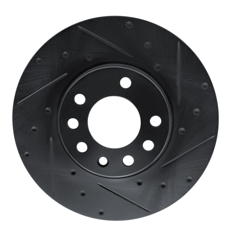 Picture of R1 02-08 Chevrolet Meriva (Mexico) Front Right Drilled & Slotted Black Brake Rotor