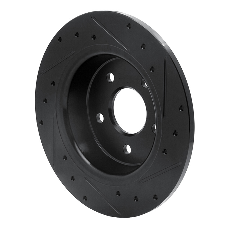Picture of R1 99-07 Alfa Romeo 166 (Mexico) Rear Left Drilled & Slotted Black Brake Rotor