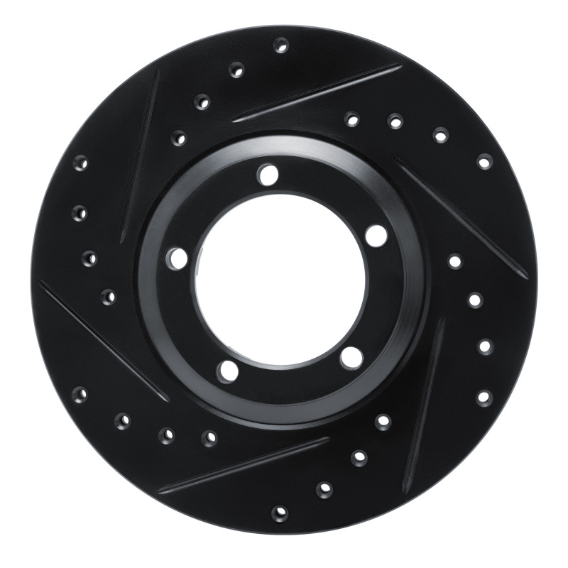 Picture of R1 03-05 Dodge H100 (Mexico) Front Left Drilled & Slotted Black Brake Rotor