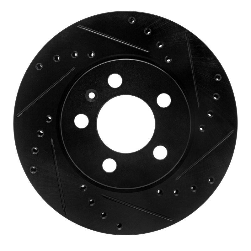 Picture of R1 03-18 Volkswagen VENTO (Mexico) Front Right Drilled & Slotted Black Brake Rotor