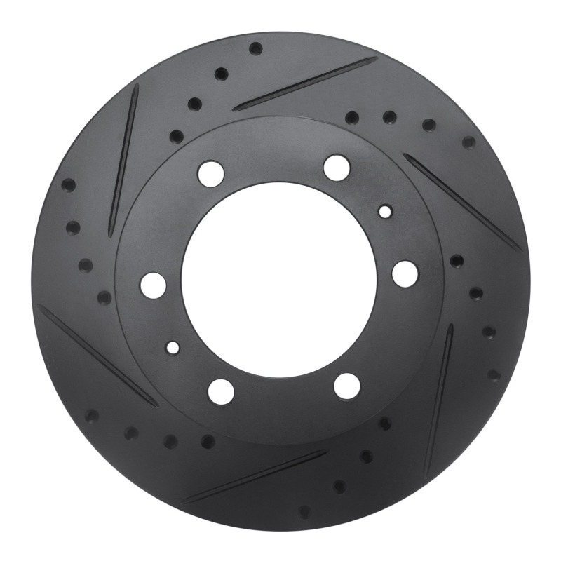 Picture of R1 09-15 Toyota Hilux (Mexico) Front Left Drilled & Slotted Black Brake Rotor