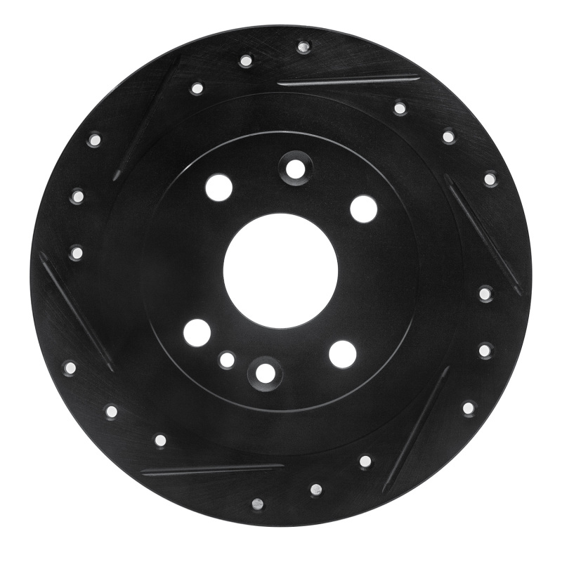 Picture of R1 00-06 Peugeot 406 (Mexico) Rear Left Drilled & Slotted Black Brake Rotor