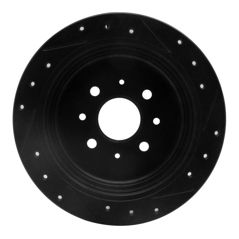 Picture of R1 99-03 Renault SCENIC (Mexico) Rear Left Drilled & Slotted Black Brake Rotor