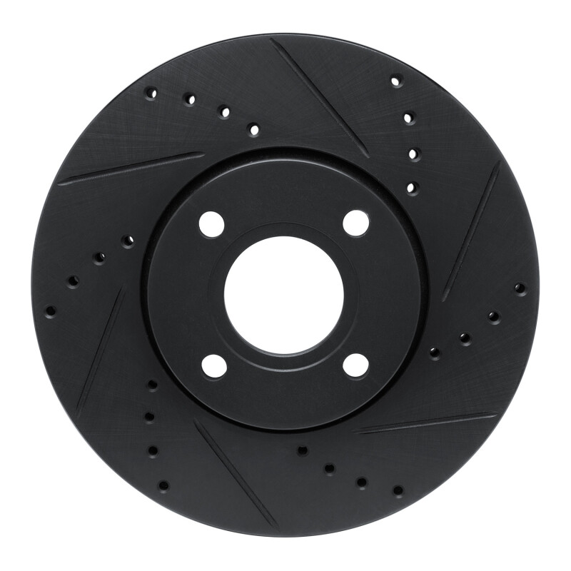 Picture of R1 13-16 Ford Ecosport (Mexico) Front Right Drilled & Slotted Black Brake Rotor