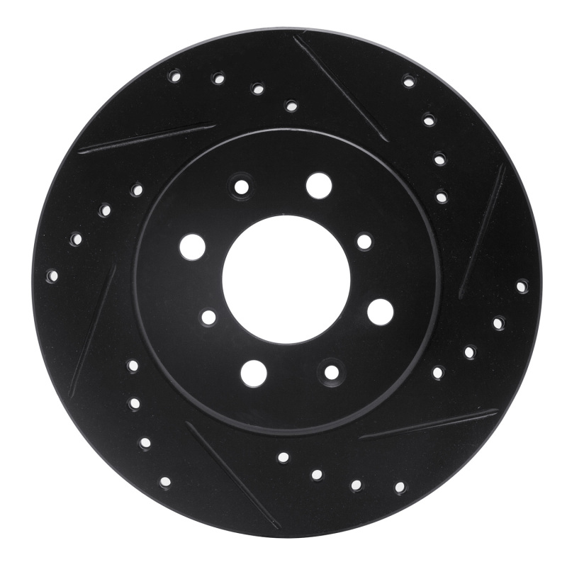 Picture of R1 97-02 Peugeot 306 (Mexico) Front Right Drilled & Slotted Black Brake Rotor