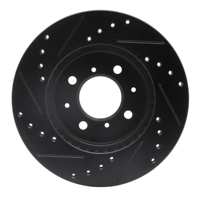 Picture of R1 97-02 Peugeot 306 (Mexico) Front Right Drilled & Slotted Black Brake Rotor