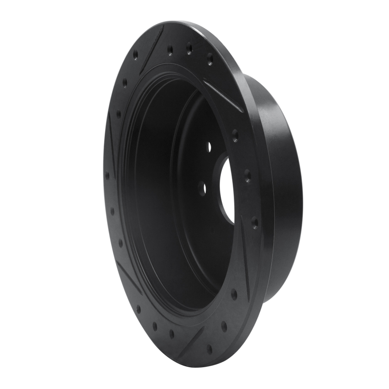 Picture of R1 14-20 Peugeot 2008 (Mexico) Rear Right Drilled & Slotted Black Brake Rotor
