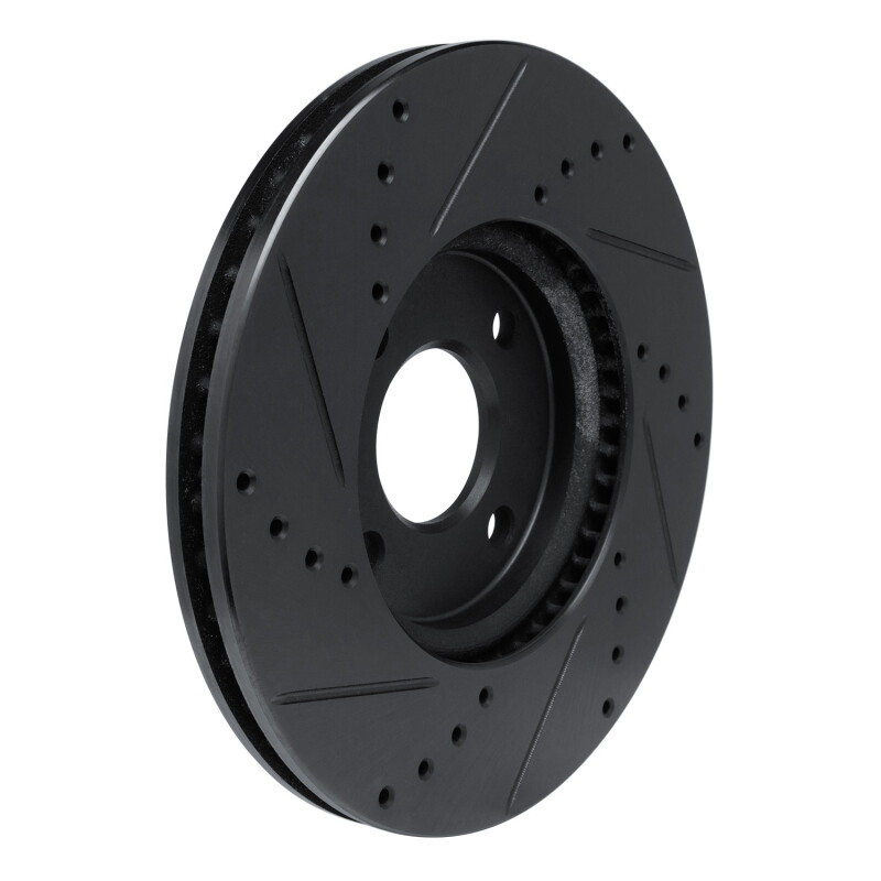 Picture of R1 13-16 Ford Ecosport (Mexico) Front Right Drilled & Slotted Black Brake Rotor
