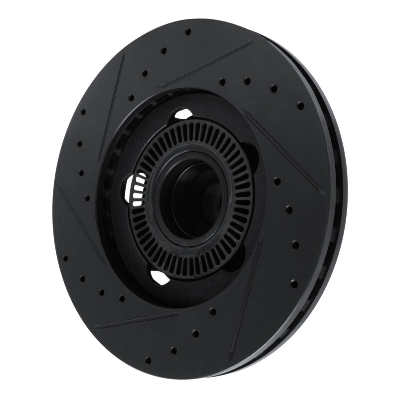 Picture of R1 06-12 Ford Ranger (Mexico) Front Right Drilled & Slotted Black Brake Rotor