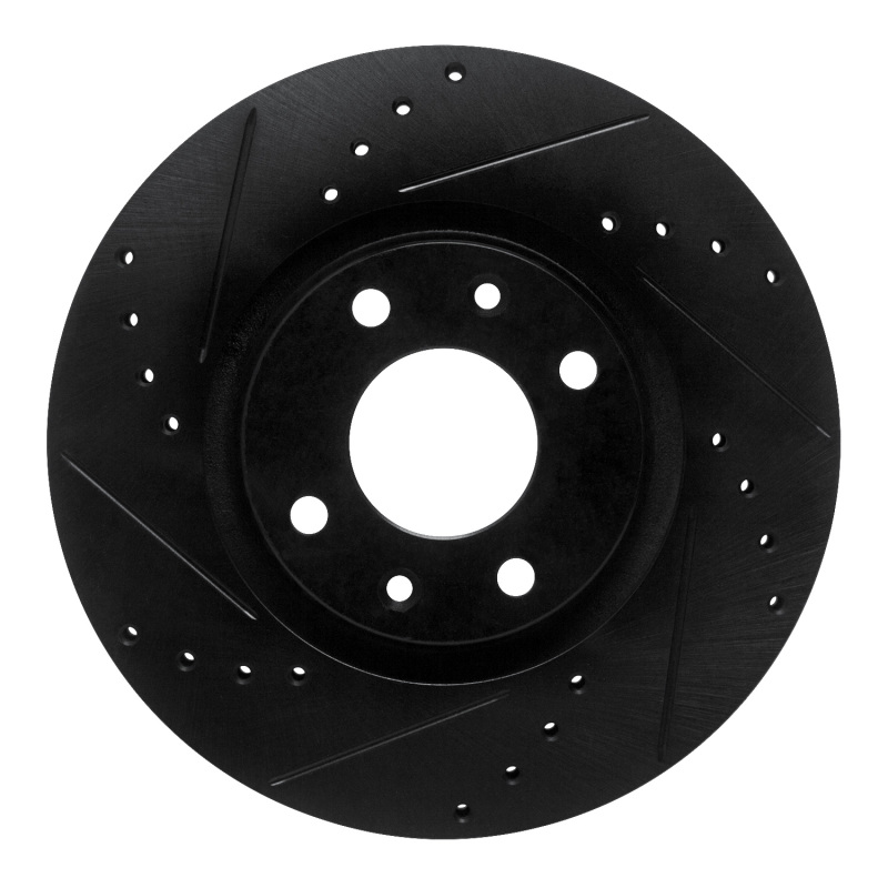 Picture of R1 03-25 Peugeot Partner (Mexico) Front Left Drilled & Slotted Black Brake Rotor