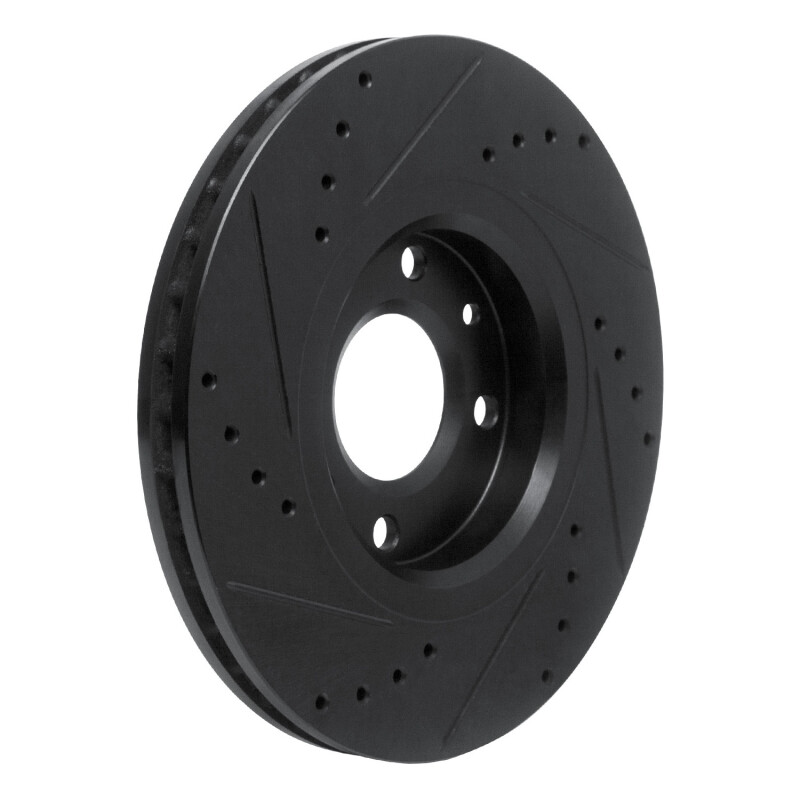 Picture of R1 03-25 Peugeot Partner (Mexico) Front Right Drilled & Slotted Black Brake Rotor