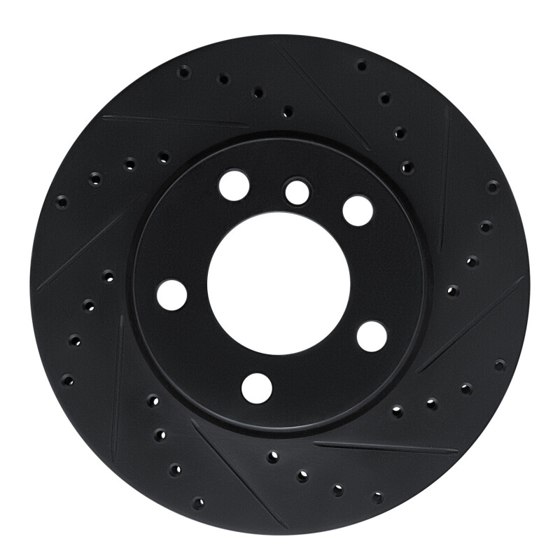 Picture of R1 12-20 BMW 320I (Mexico) Front Right Drilled & Slotted Black Brake Rotor