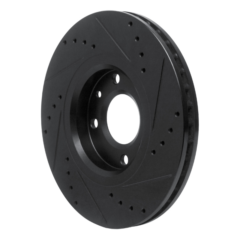 Picture of R1 03-25 Peugeot Partner (Mexico) Front Left Drilled & Slotted Black Brake Rotor