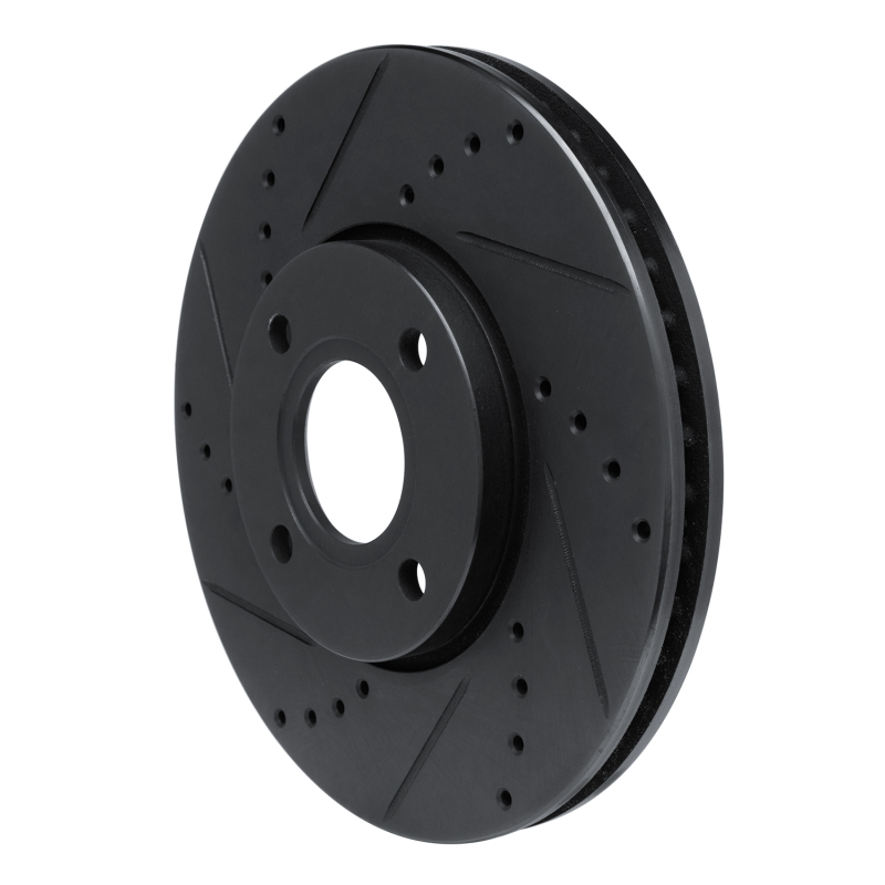 Picture of R1 13-16 Ford Ecosport (Mexico) Front Left Drilled & Slotted Black Brake Rotor
