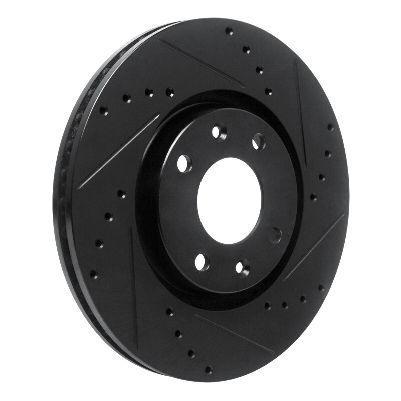 Picture of R1 03-25 Peugeot Partner (Mexico) Front Right Drilled & Slotted Black Brake Rotor