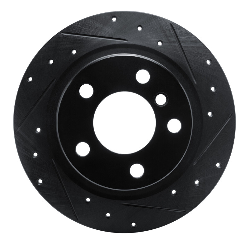 Picture of R1 12-18 BMW 120i (Mexico) Rear Right Drilled & Slotted Black Brake Rotor